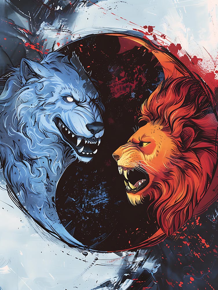Lion et Loup Impressionnants 5