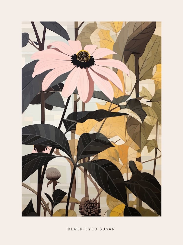 Flower Illustration Black Eyed Susan 3 Poster