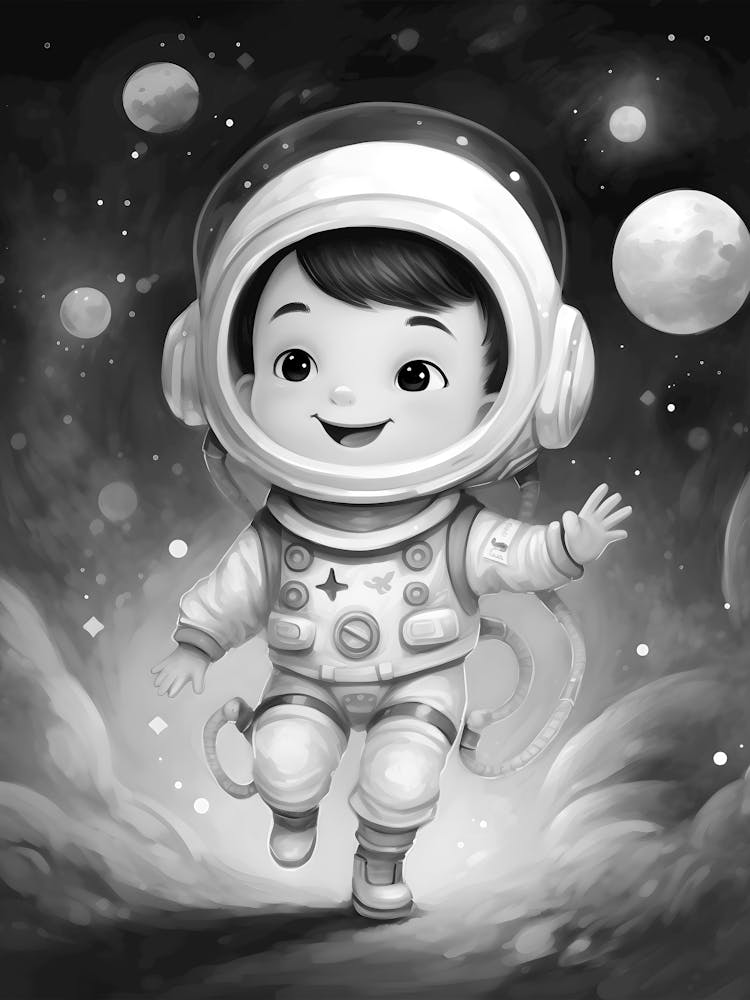 Little Astronaut In Space