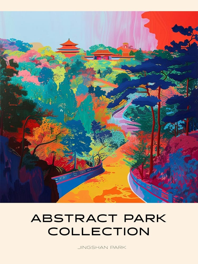 Abstract Park Collection Poster Jingshan Park Beijing China 2