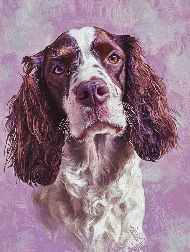 Springer Spaniel Portrait.Generated AI. 1