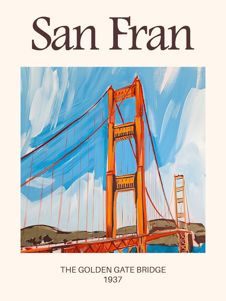 San Francisco, The Golden Gate Bridge, Poster Design