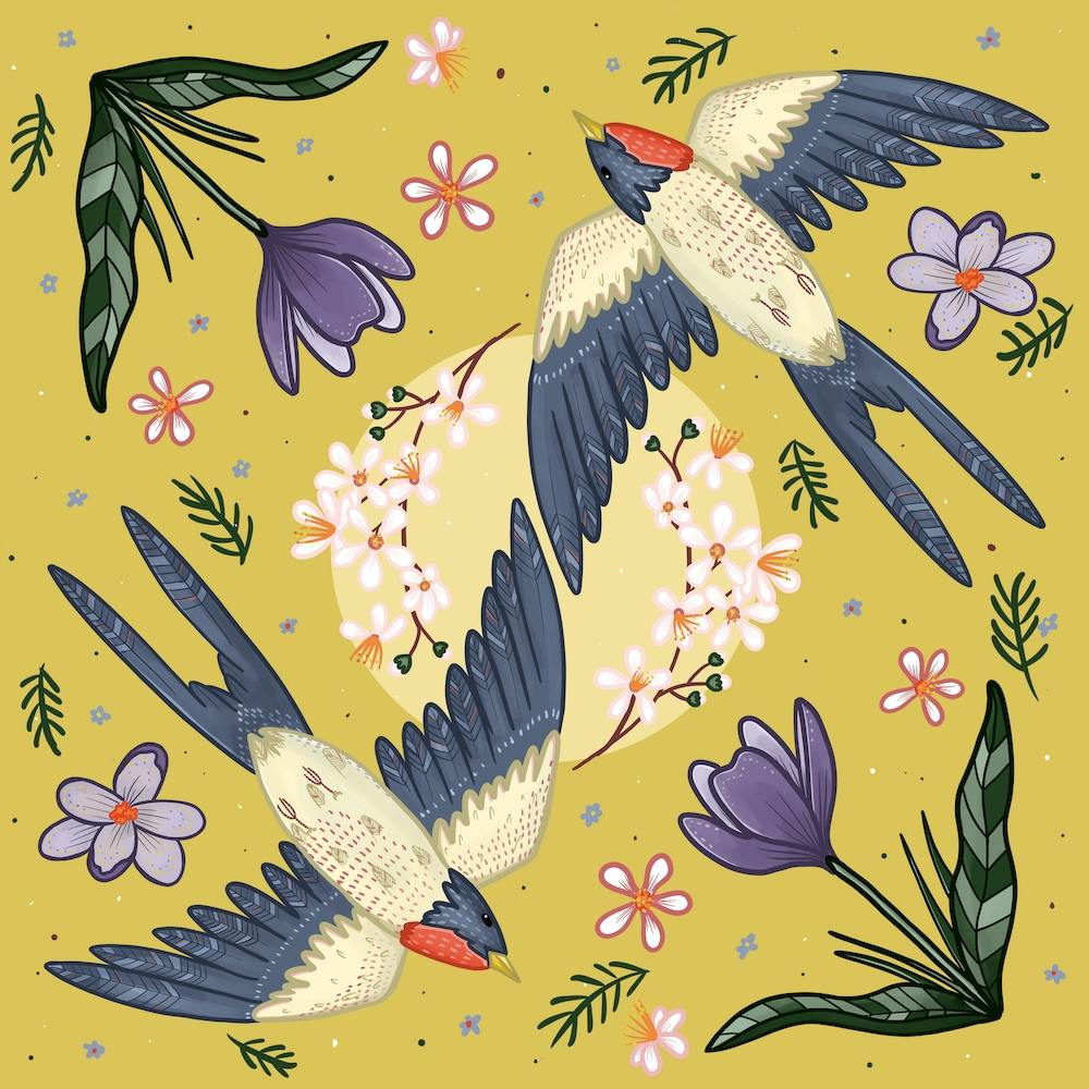 Swooping Swallows Square