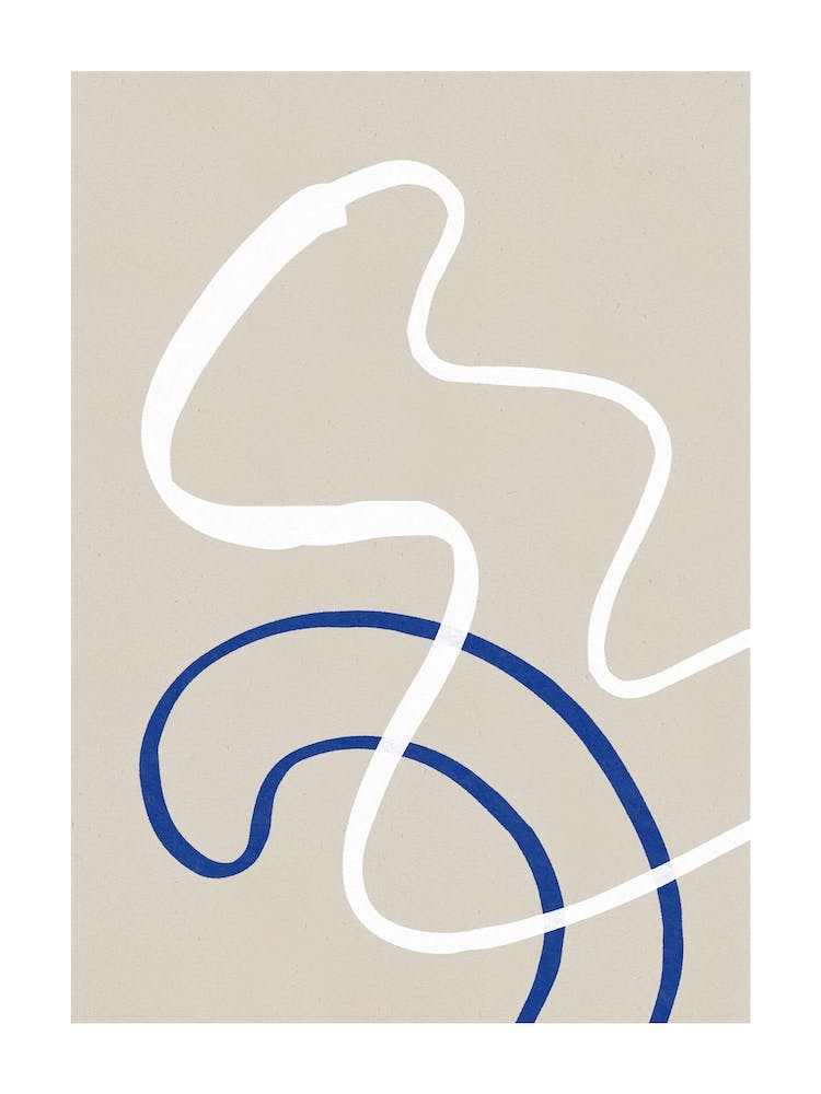 Abstract blue and white lines on textured paper