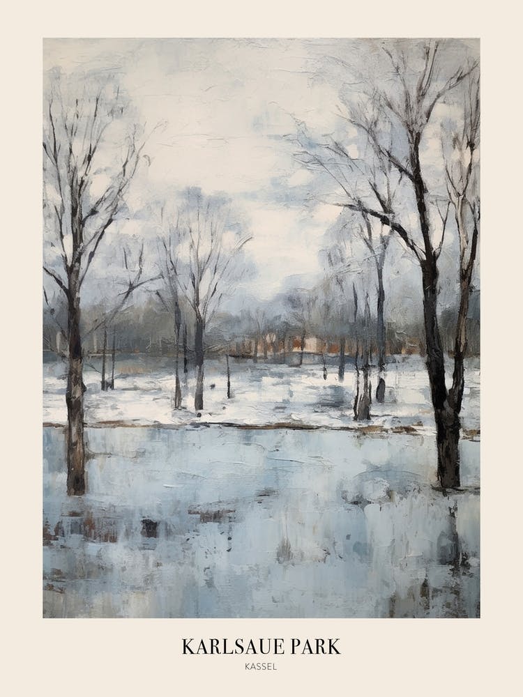 Winter Stadtpark Poster Karlsaue Park Kassel 4