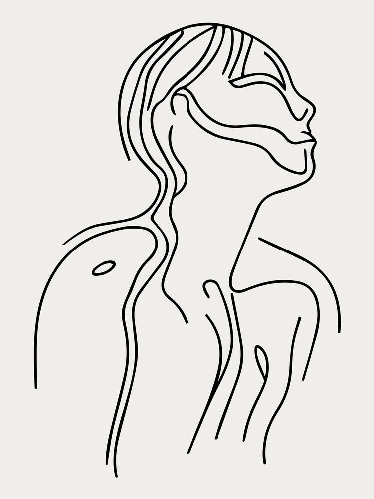 Woman One Line Drawing Of A Woman