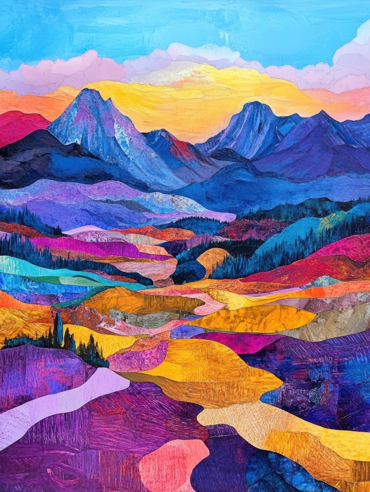 Paysage de montagne coloré 7