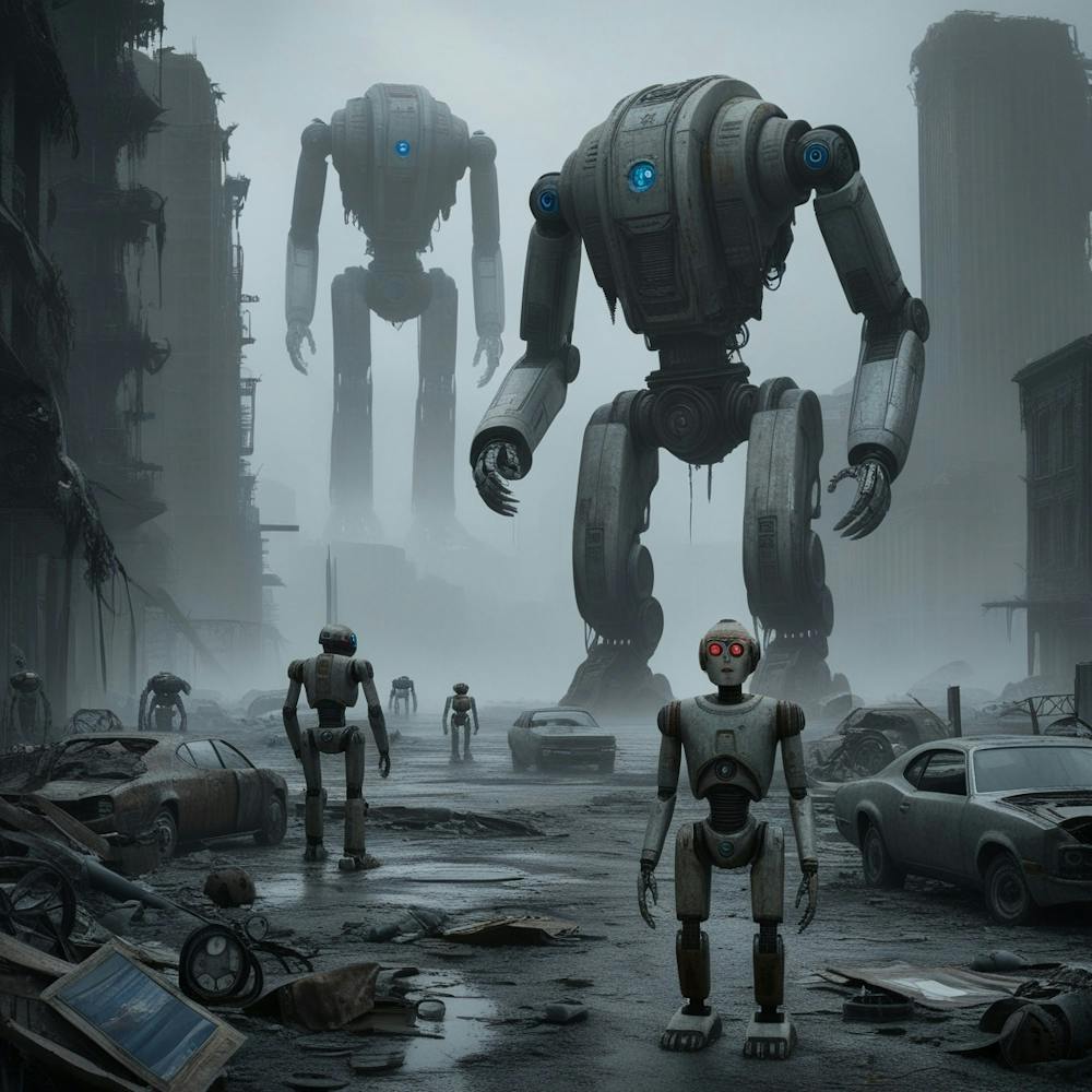 ROBOT CAPTURES THE FUTURE CITY