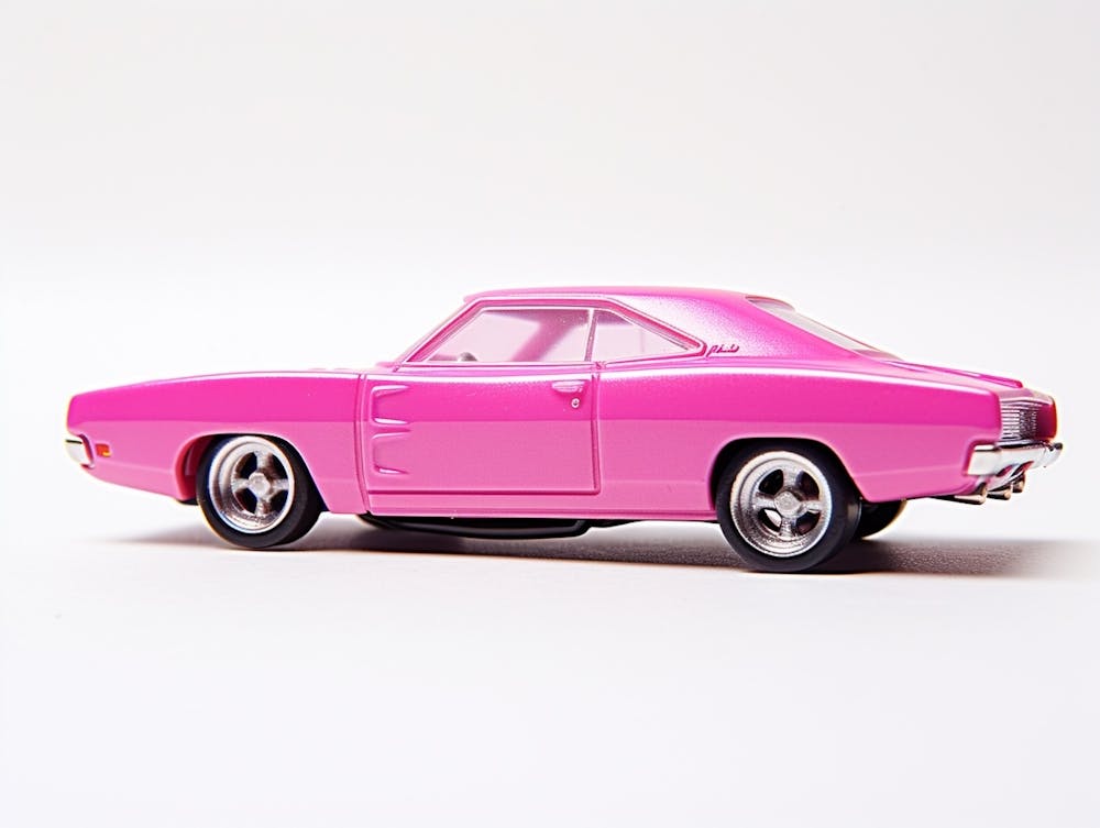 Toy Car 69 Dodge Charger Pink