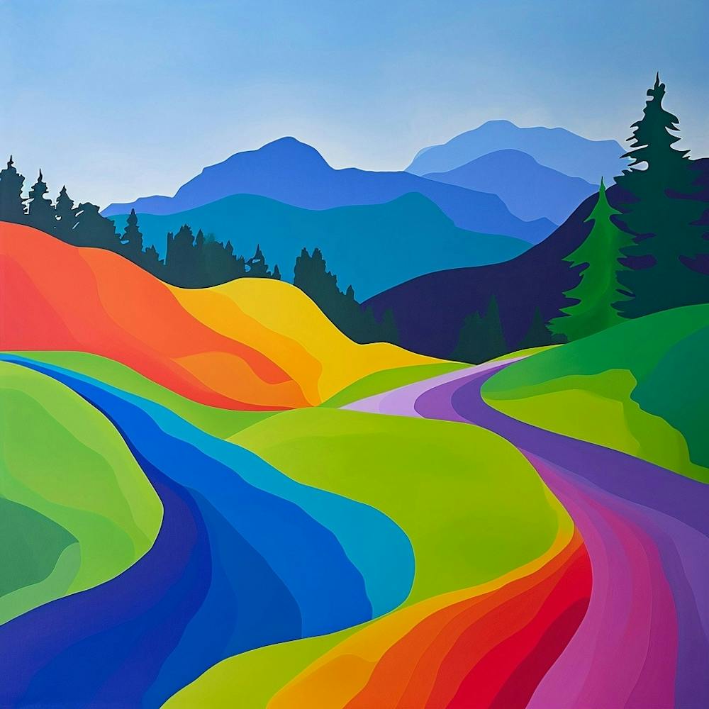 Colourful Abstract Olympic National Park Usa 3