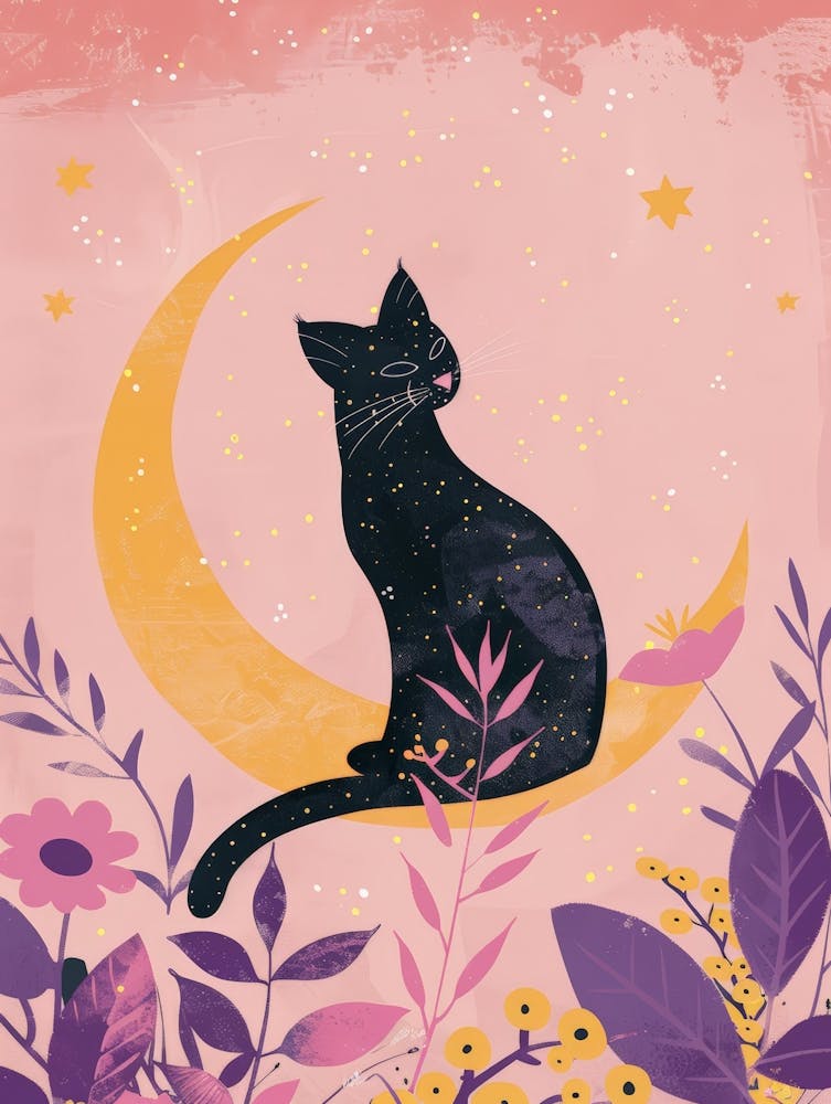 Black Cat On The Moon 4