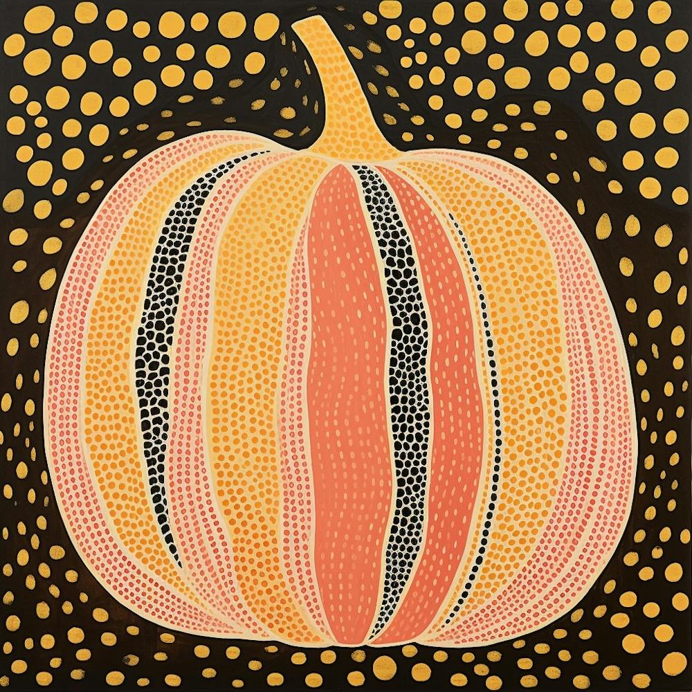 Yayoi Kusama Inspired Pumpkin Pink And Orange 4