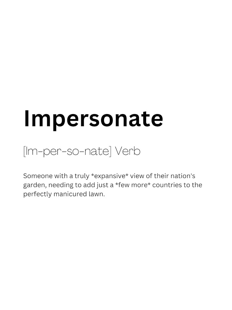 Impersonate Definition Meaning 1