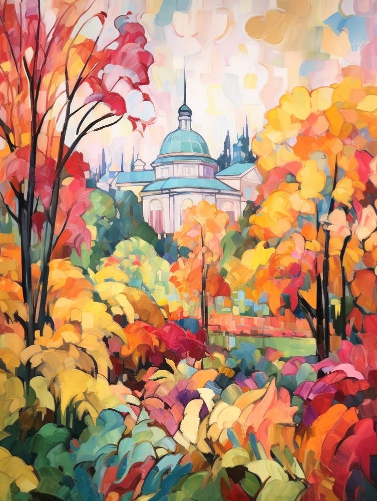 Autumn Gardens Painting Franklin Park Conservatory And Botanical Gardens 2