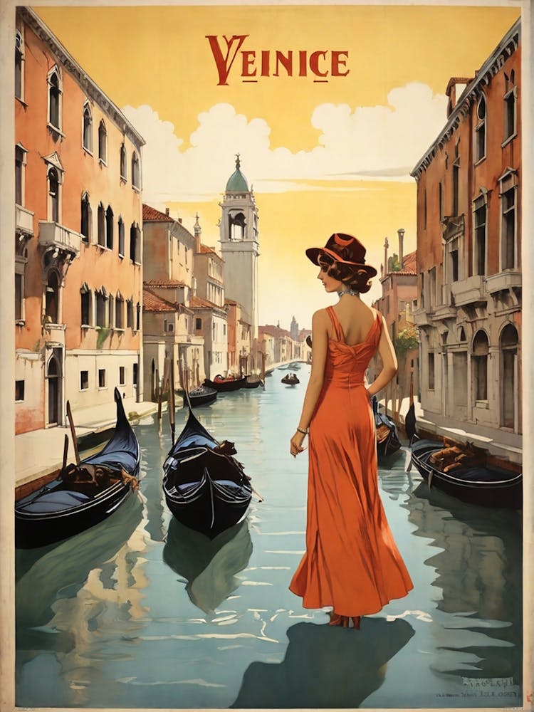 Venice city art print