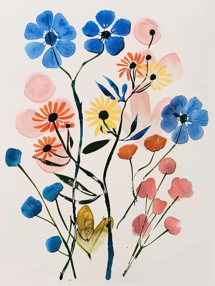 Gemalte Florale Gypsophila 4