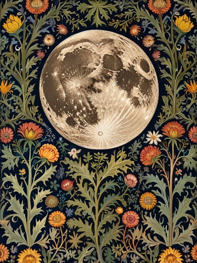 William Morris Lune et Fleurs 58
