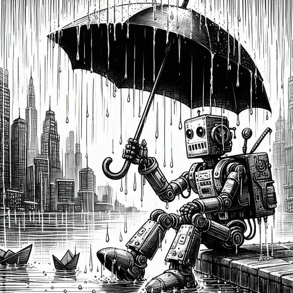 Robot In The Rain