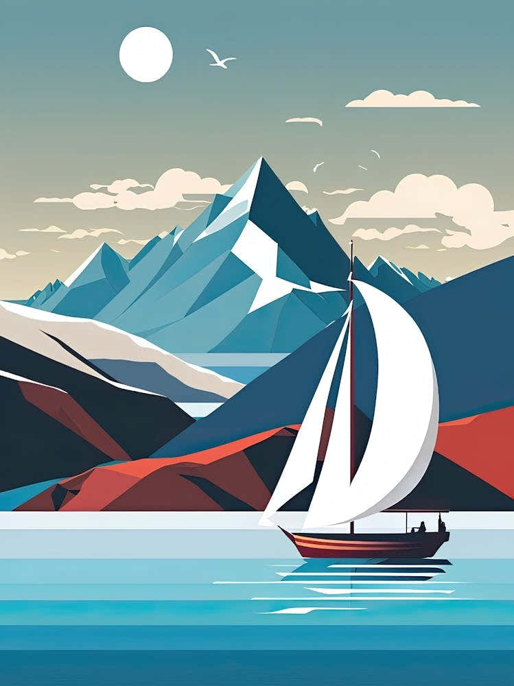Sailboat In The Mountains