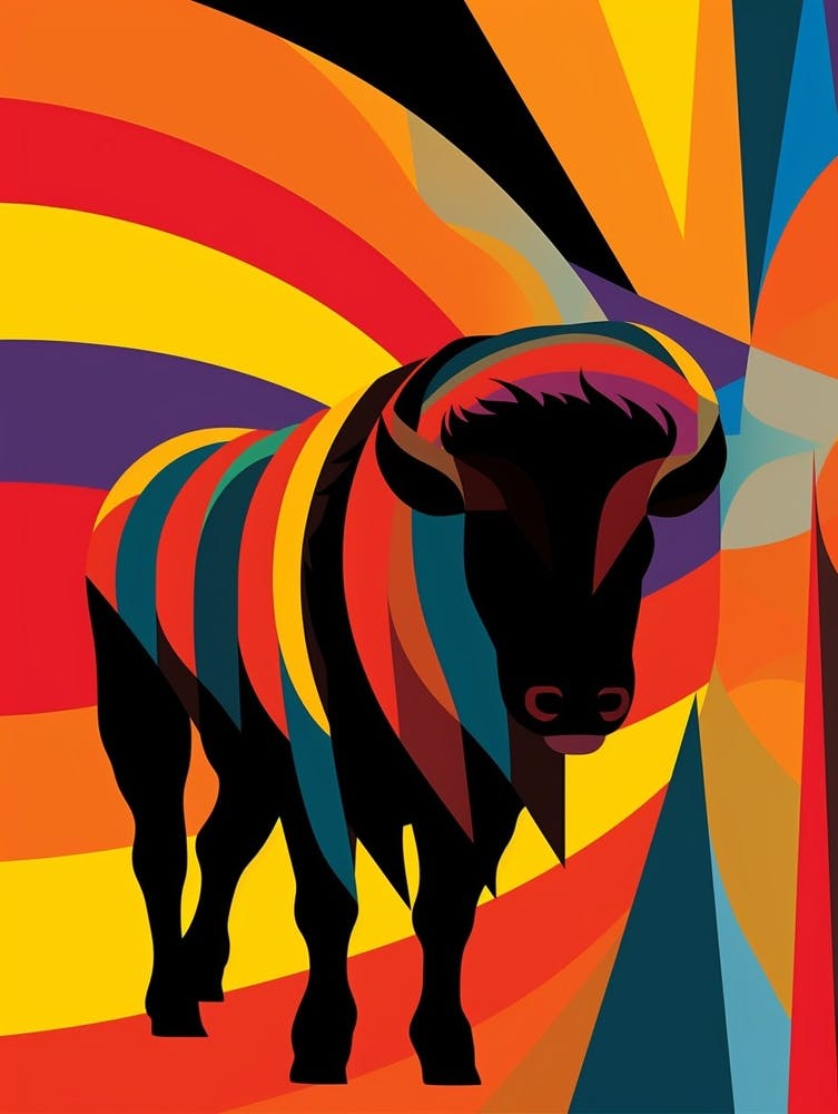 Bison Geometric Abstract 7