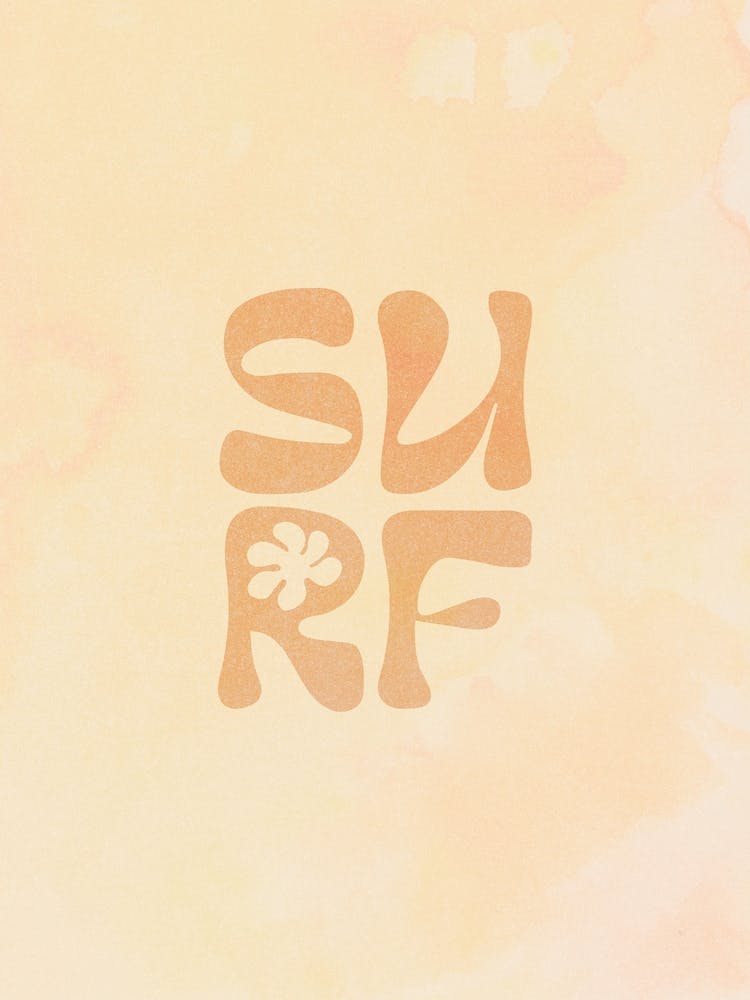 Surf Hippie Print Retro Wall Decor Flower Child Room Boho Print INSTANT DOWNLOAD