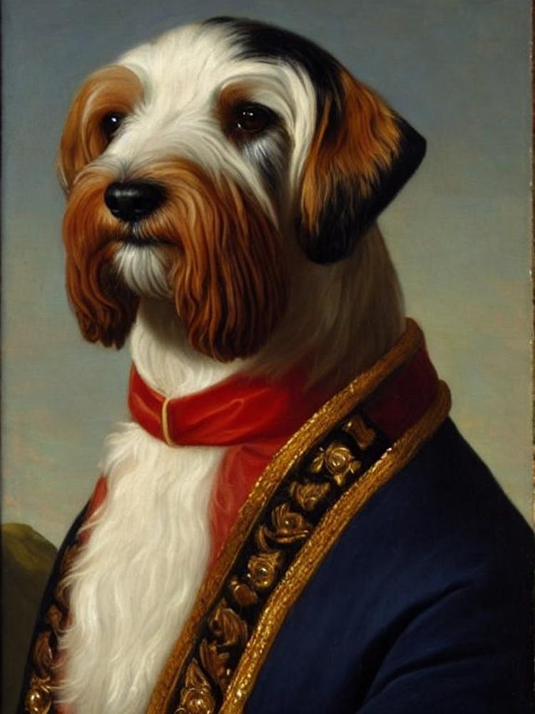 Sealyham Terrier Renaissance Portrait Oil Painting