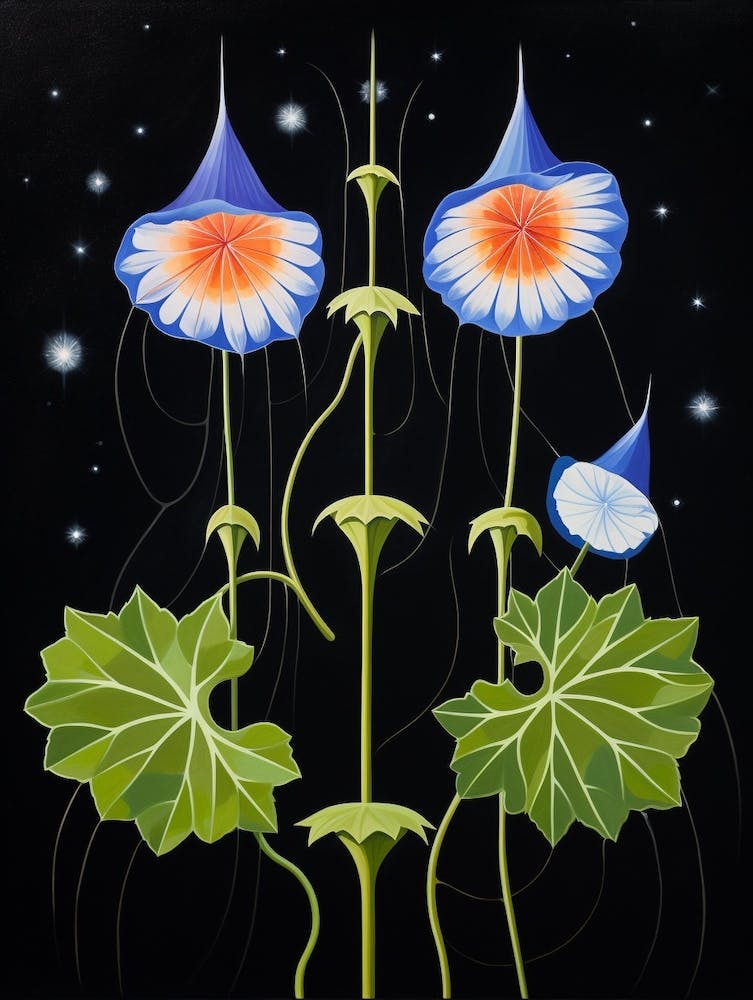 Canterbury Bells 3 Hilma Af Klint Inspired Flower Illustration