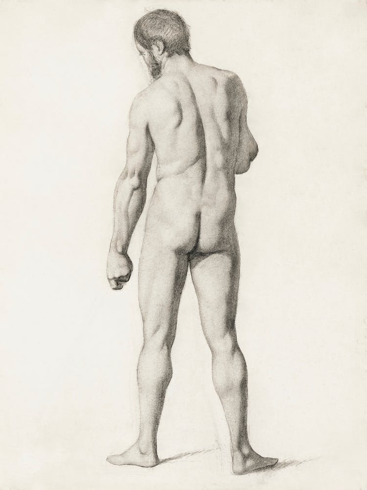 Academic Nude, Seen From The Back, Paul Cézanne
