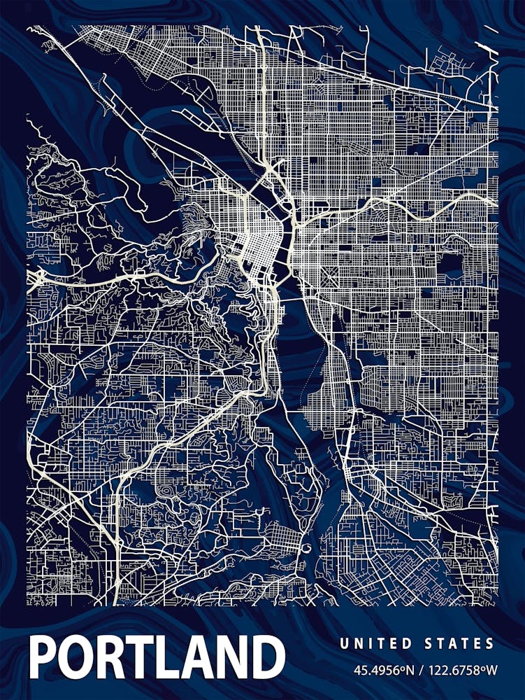 Portland Crocus Marble Map