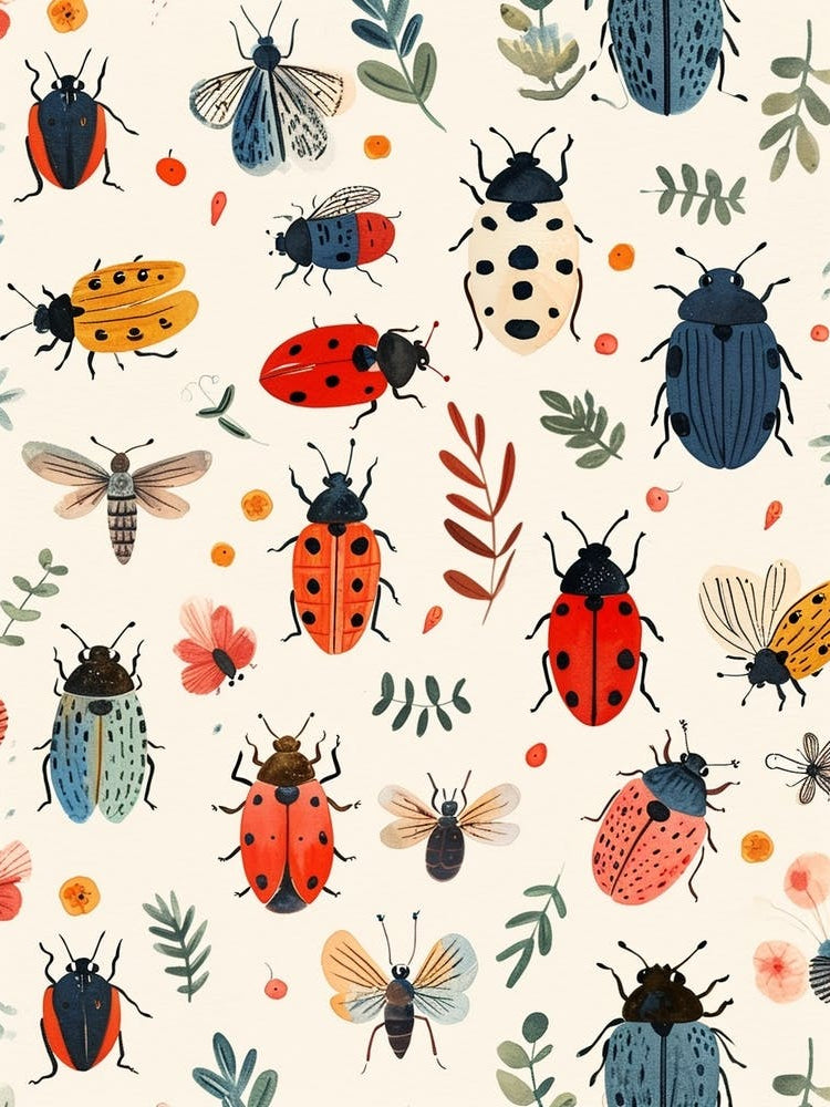 Colourful Insect Illustration Ladybug 16