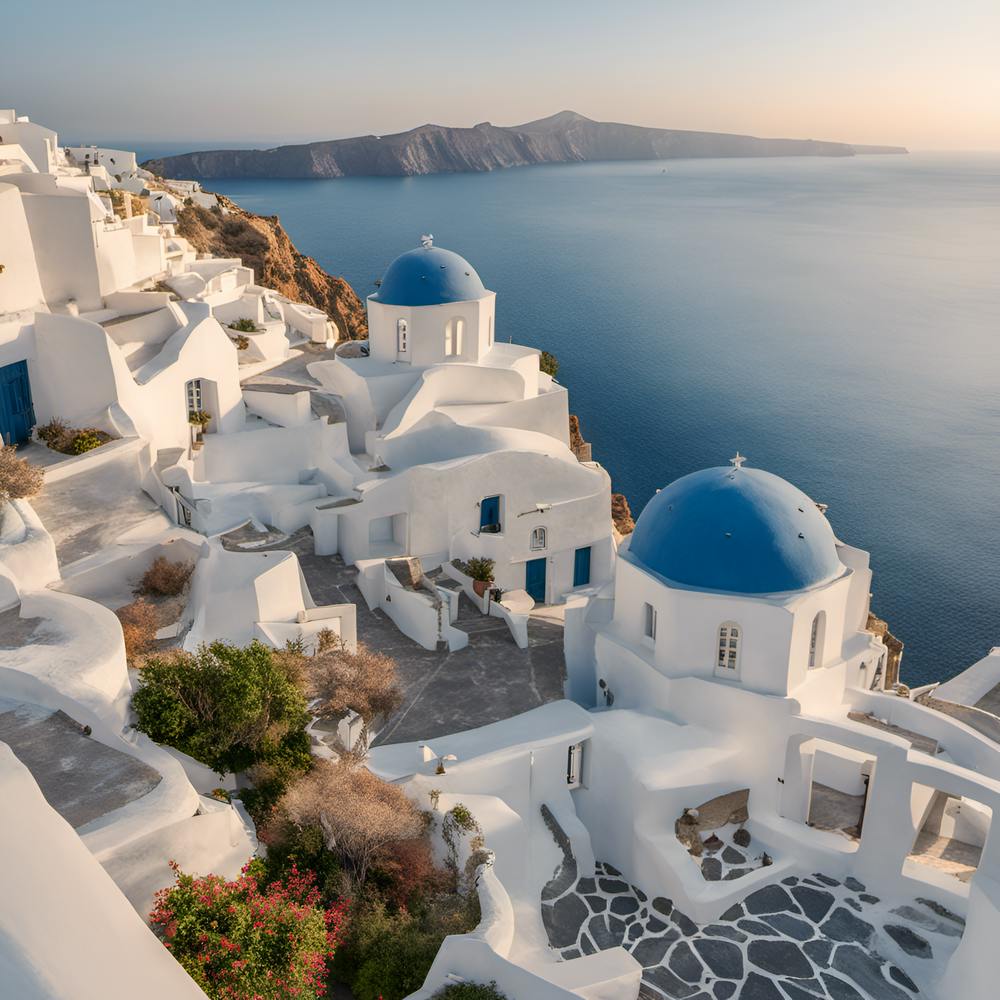 0 Charming Santorini Island With Pristine Beaches An Esrgan V1 X2plus