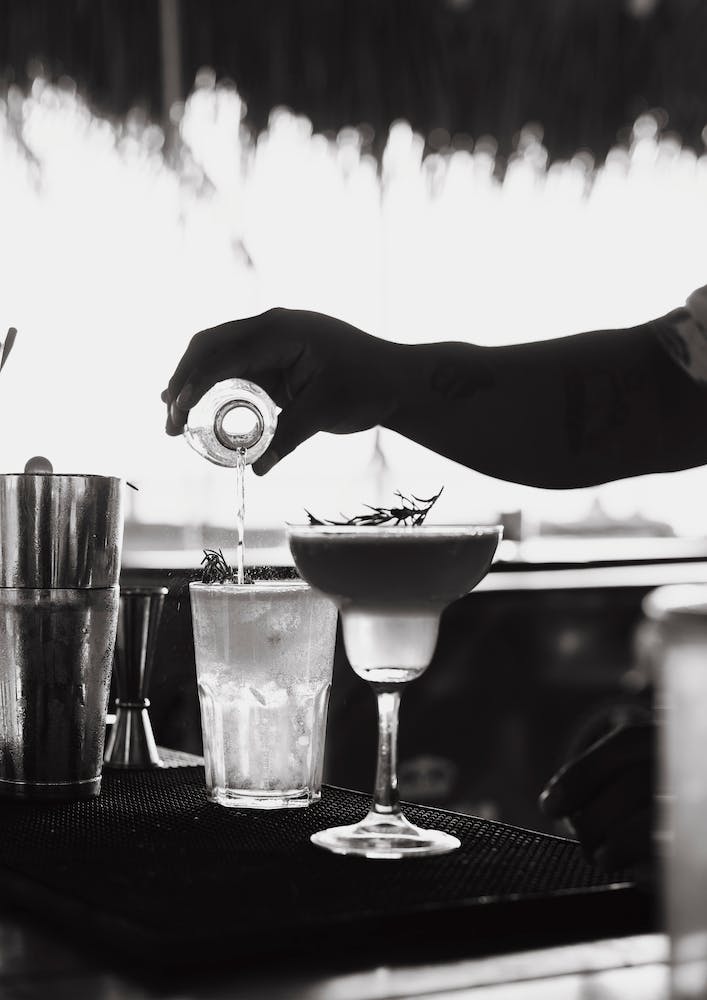 Cocktails In Black And White