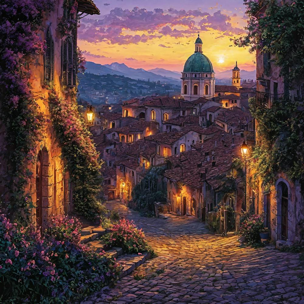 Tuscany At Sunset