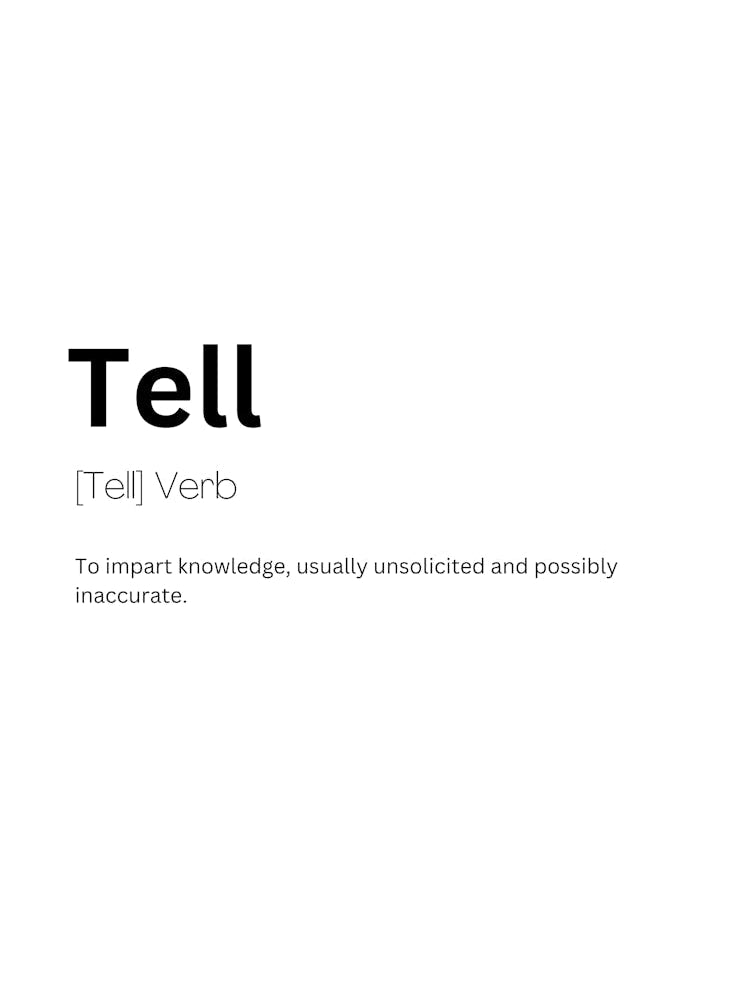 Tell Definition Meaning