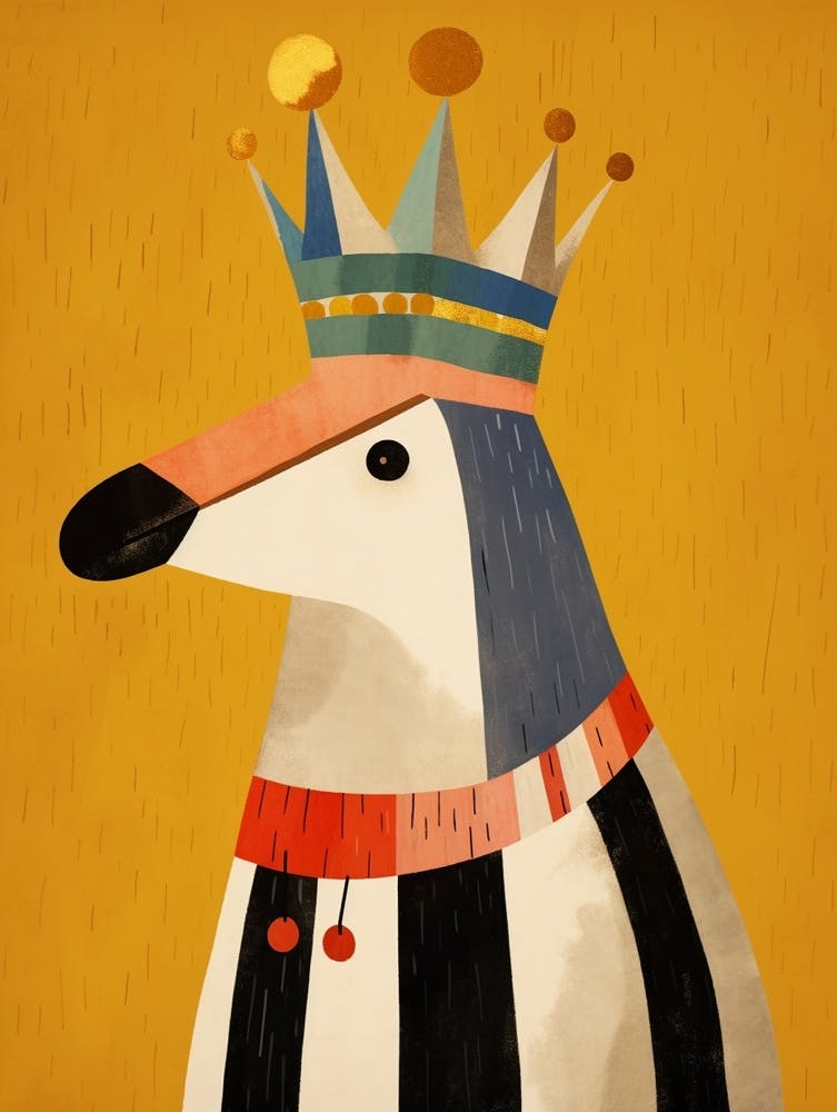 Little Anteater Wearing A Crown