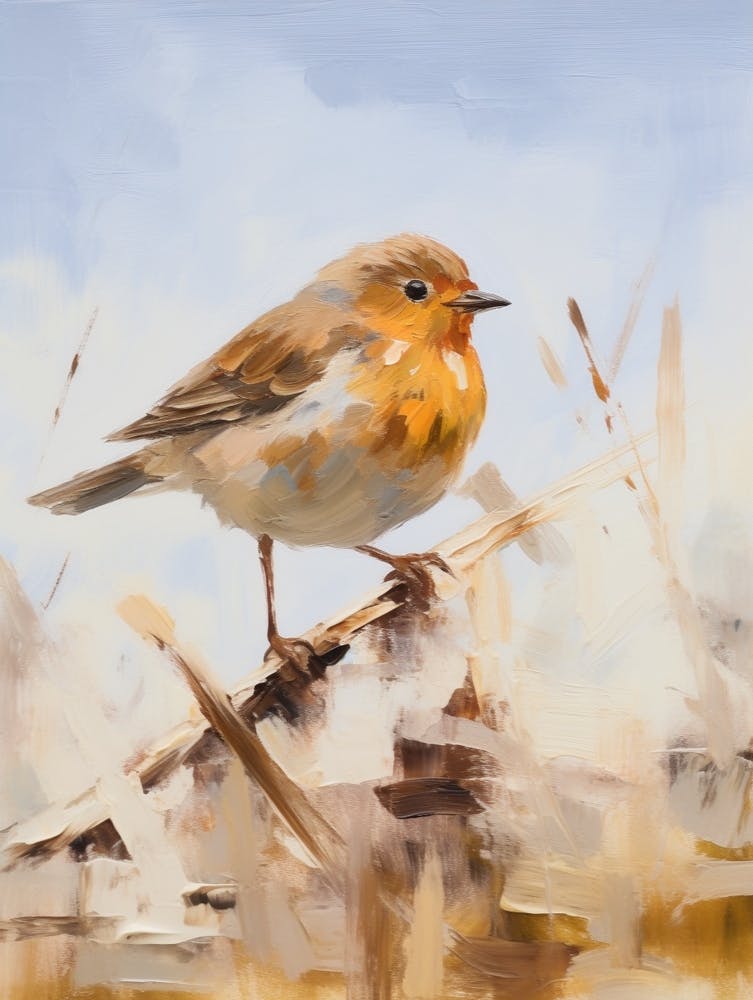 Bird Painting European Robin 1