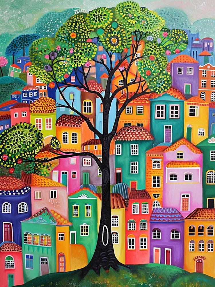 Kitsch Colourful Rio De Janeiro Cityscape 3