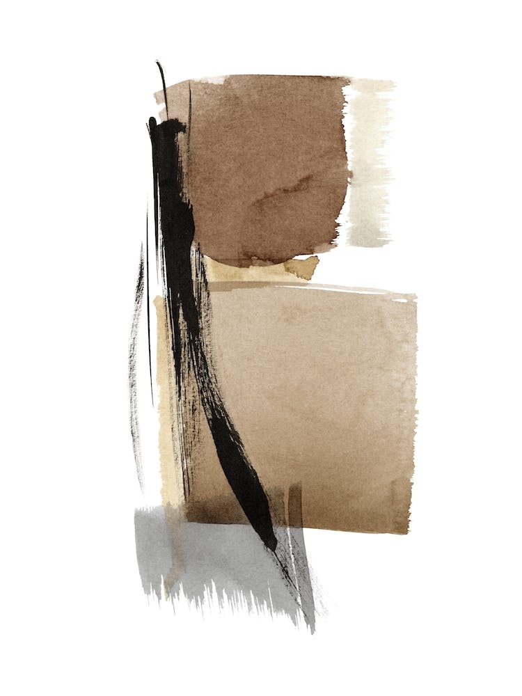 Watercolor Abstract Beige No 645b