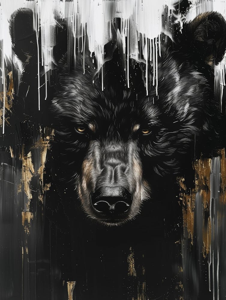Schwarzbär Leinwanddruck