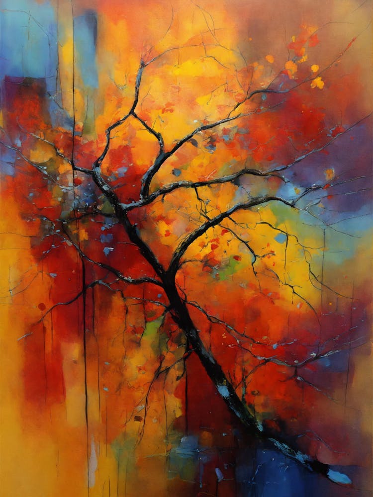 Abstract Tree Painting