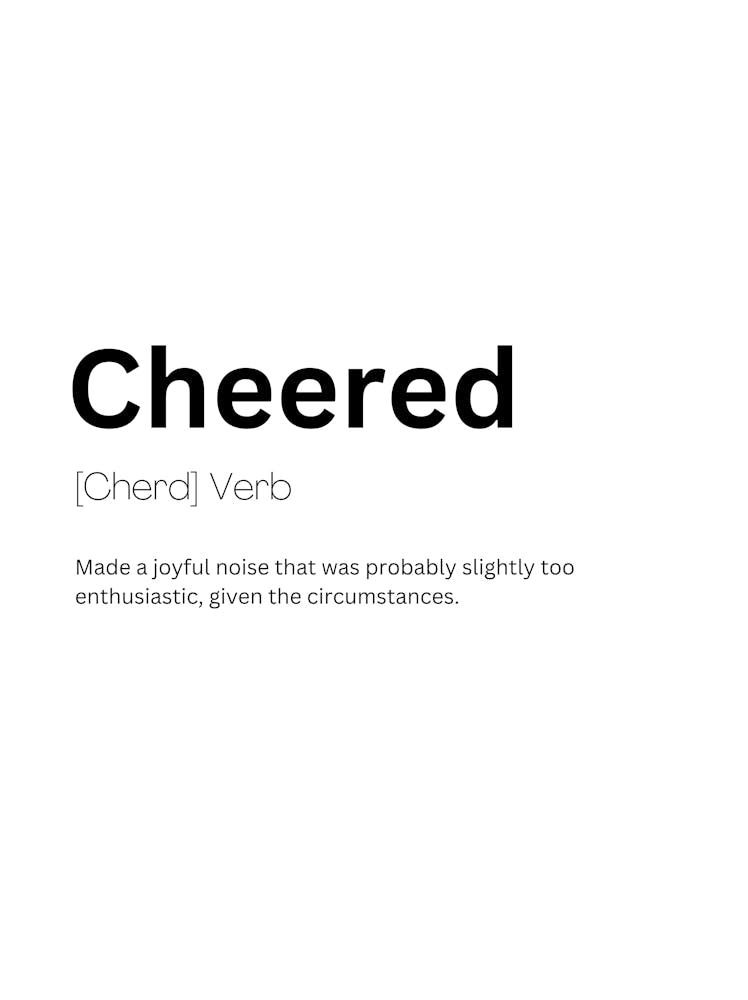 Définition de Cheered