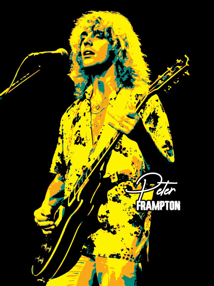 Peter Frampton Rock Musician Legend In My Pop Art Illustration