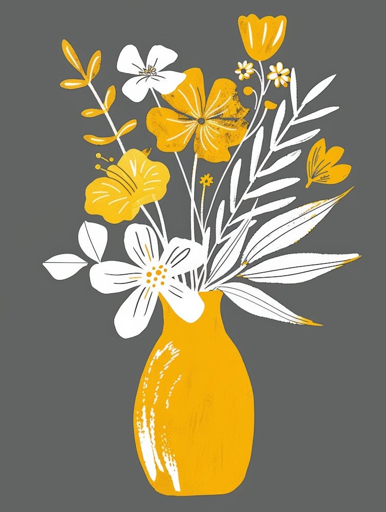 Gelbe Blumen In Einer Vase 3