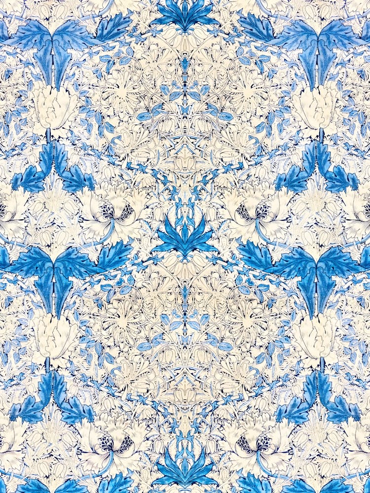 Blue And White Floral Pattern 5