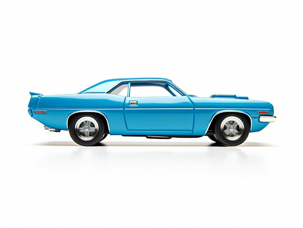Toy Car 70 Plymouth Barracuda Blue