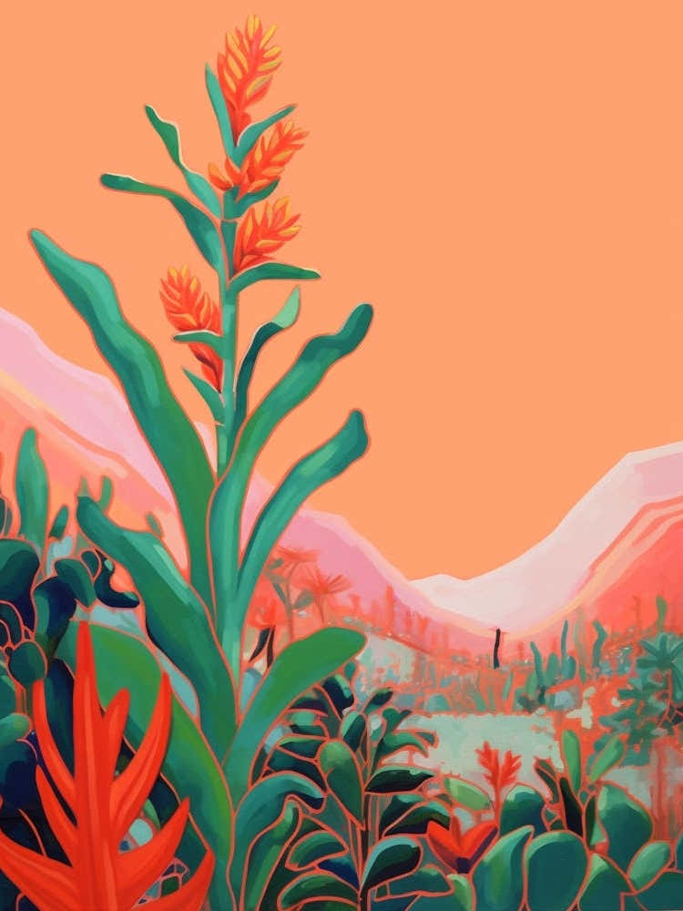 aloe vera plant painting Boho Plant Painting Aloe Vera 2 Art Print by Botanic Studio – Fy!