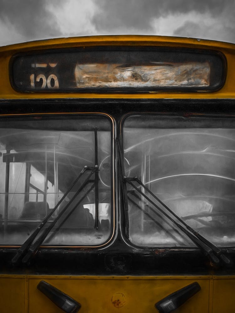 Old Yellow Bus Of Cuba