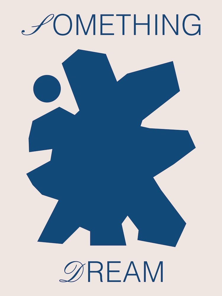 Something Dream Blue On Beige