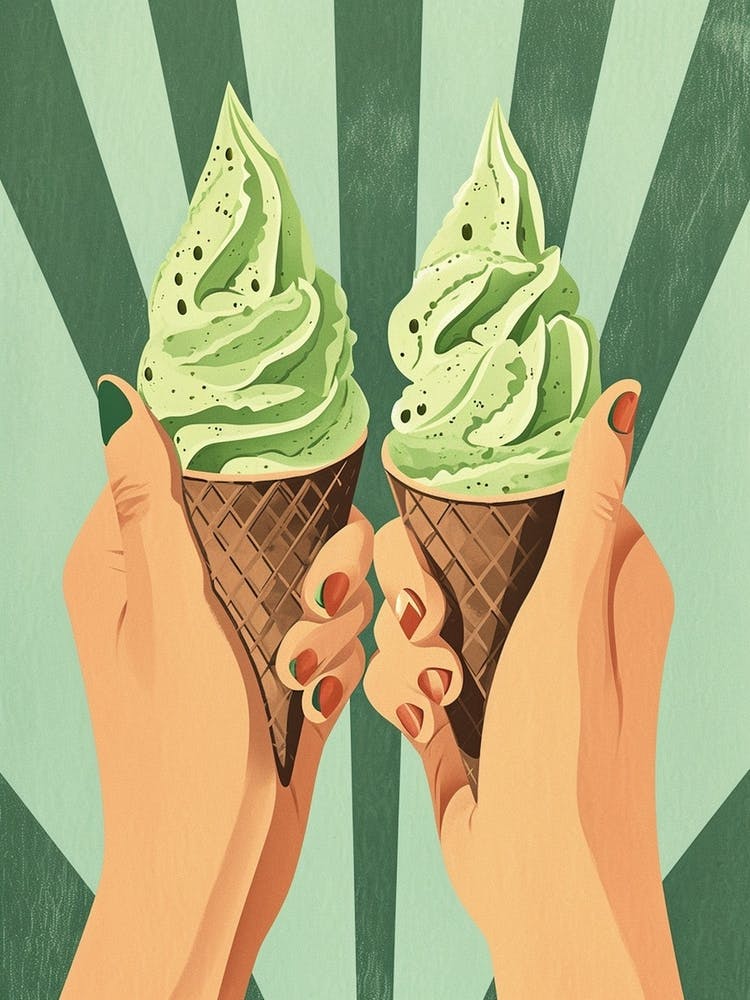 Art Deco Inspired Pistacio Ice Cream 2