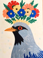 Bird With Flowers On Its Head 4